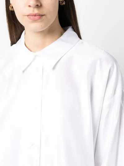Ombra Milano Oversized Long-sleeve Shirt In White