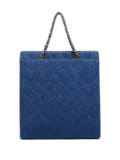 Pre-owned Chanel 1999-2000 Quilted Denim Tote Bag