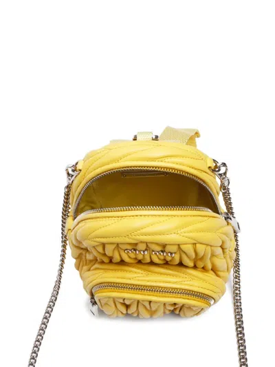 Pre-owned Miu Miu 2000s Matelasse Chain Backpack
