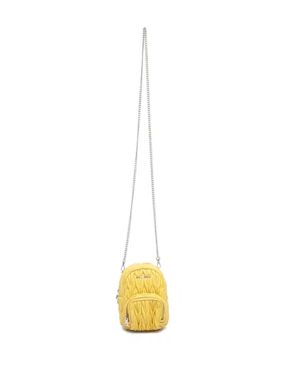 Pre-owned Miu Miu 2000s Matelasse Chain Backpack