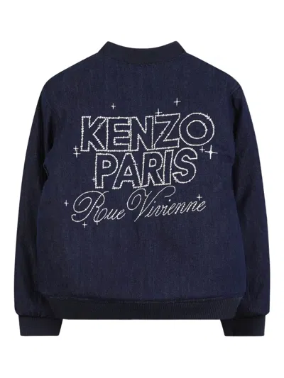 Kenzo Long-sleeved Jacket In Blue