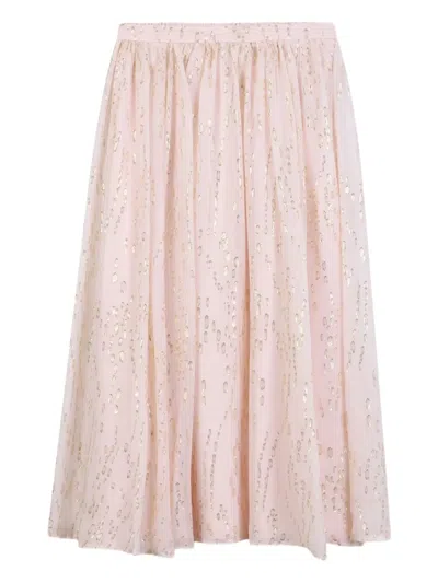 Chloé Sequin-embellished Tulle Skirt In Pink