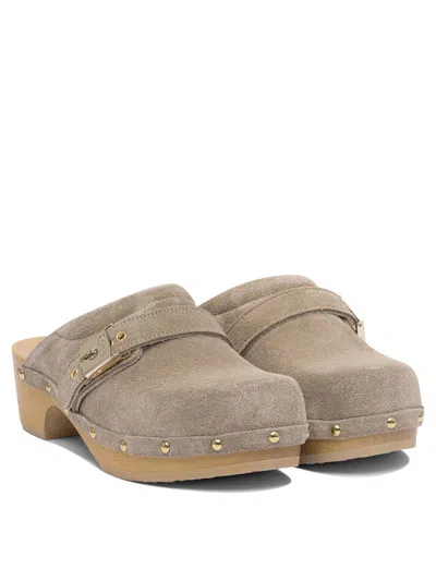 Scholl Pescura Clog 50 Bei&honey Sde50mm Heeled Shoes Beige In Neutral