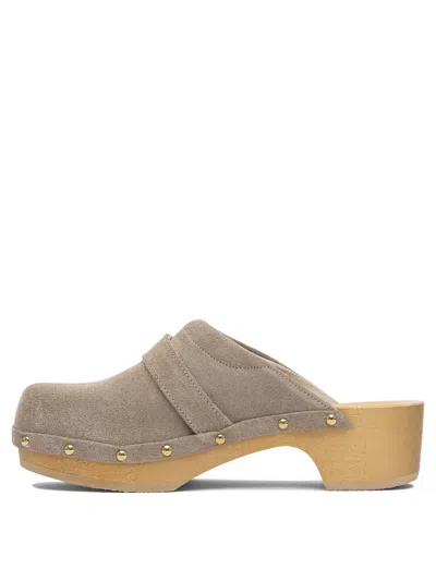 Scholl Pescura Clog 50 Bei&honey Sde50mm Heeled Shoes Beige In Neutral