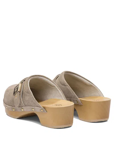 Scholl Pescura Clog 50 Bei&honey Sde50mm Heeled Shoes Beige In Neutral
