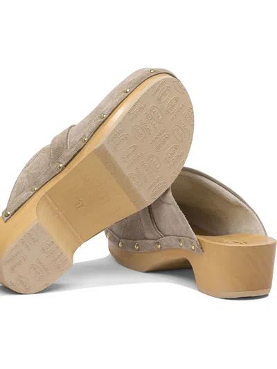 Scholl Pescura Clog 50 Bei&honey Sde50mm Heeled Shoes Beige In Neutral