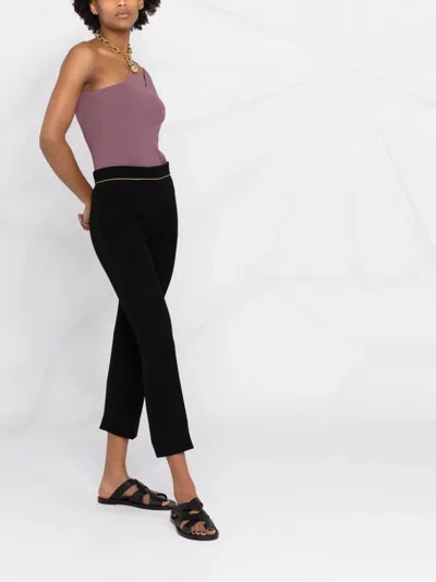 Max Mara Stella Cropped Tailored Trousers In Black