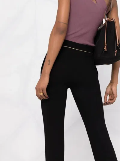 Max Mara Stella Cropped Tailored Trousers In Black