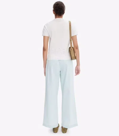 Apc A.p.c. Bleached-out Japanese Denim Loose-fit Trousers In White