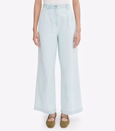 Apc A.p.c. Bleached-out Japanese Denim Loose-fit Trousers In White