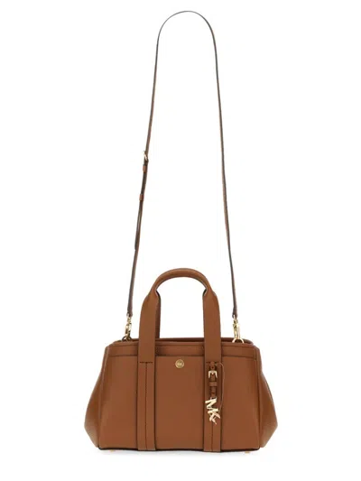Michael Michael Kors Structured Pebbled Leather Handbag With Dual Handles