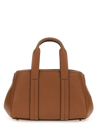 Michael Michael Kors Structured Pebbled Leather Handbag With Dual Handles