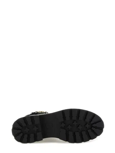 Michael Michael Kors Lace-up Black Cow Leather Platform Boots