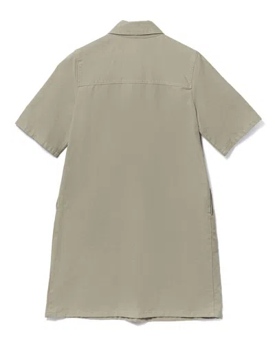 Apc A.p.c. A-line Dress With Front Button Placket In Green