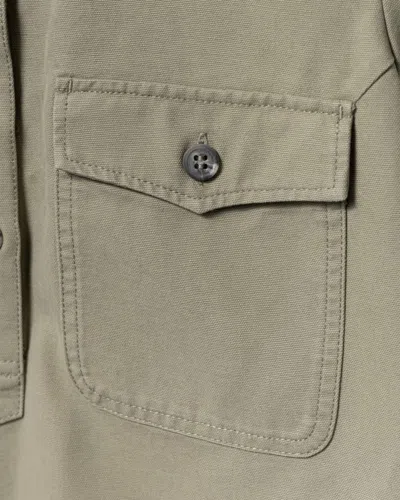 Apc A.p.c. A-line Dress With Front Button Placket In Green