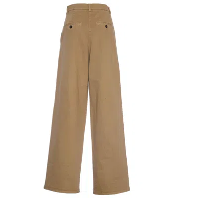 N°21 Wide-leg Trousers With Belt Loops In Neutral