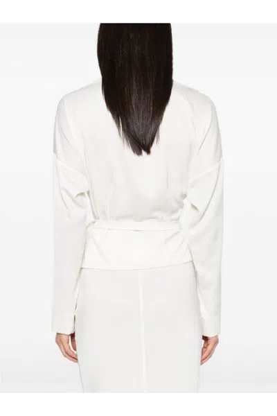 Philosophy Di Lorenzo Serafini Wrap Design Shirt With Deep V-neckline