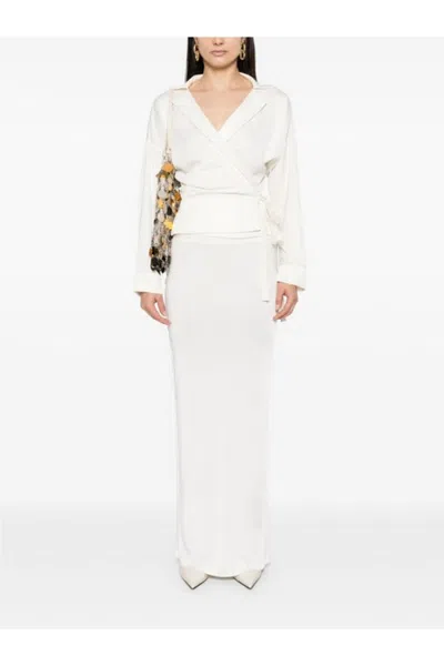 Philosophy Di Lorenzo Serafini Wrap Design Shirt With Deep V-neckline