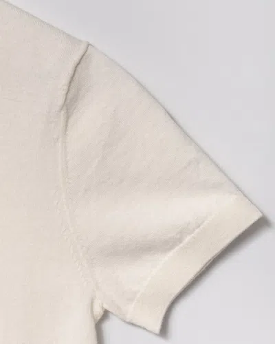 Apc A.p.c. Embroidered Round Neck Top With Cashmere Blend In White