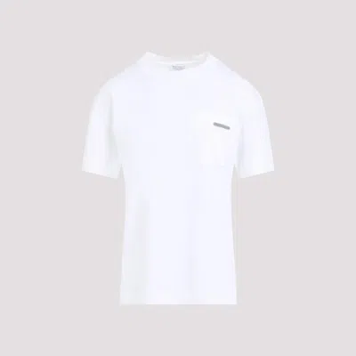 Brunello Cucinelli Classic Crew Neck White T-shirt In White