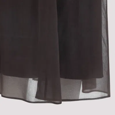 Brunello Cucinelli Sheer Silk Maxi Skirt With Flowing Silhouette