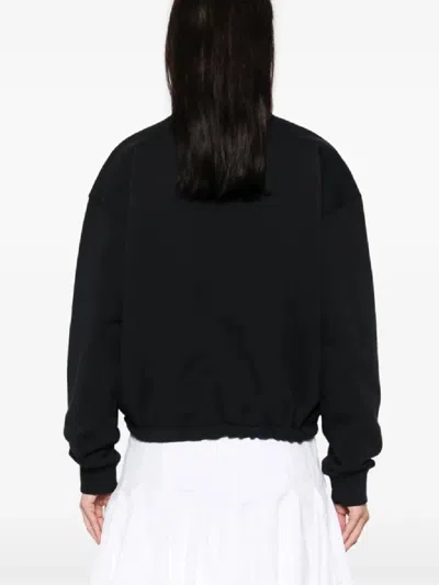 Maison Kitsuné Baby Fox Patch Drawstring Comfort Sweatshirt In Black