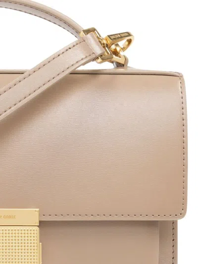 Golden Goose Deluxe Brand Structured Handbag With Gold-tone Clasp And Versatile Straps