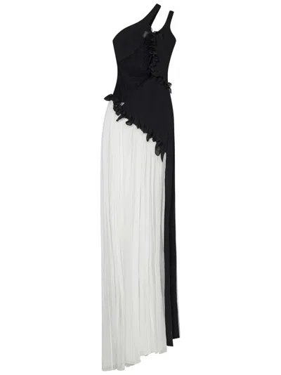 Nensi Dojaka Maxi Dress With Contrasting Tulle Panels