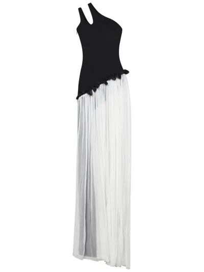 Nensi Dojaka Maxi Dress With Contrasting Tulle Panels