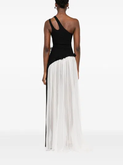 Nensi Dojaka Maxi Dress With Contrasting Tulle Panels