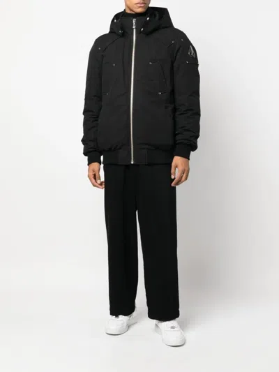 Moose Knuckles Ballistic Faux-fur Trimmed Bomber Jacket In Black