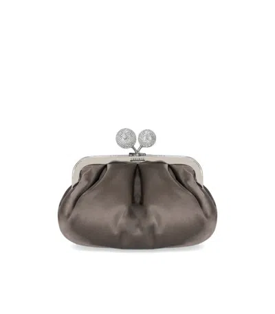 Max Mara X Weekend Pasticcino Emmy Small Piombo Clutch Bag
