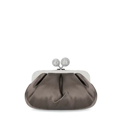 Max Mara X Weekend Pasticcino Emmy Small Piombo Clutch Bag