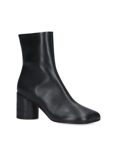 Mm6 Maison Margiela Mm6 By Maison Margiela Anatomical Black Nappa Leather Ankle Boots