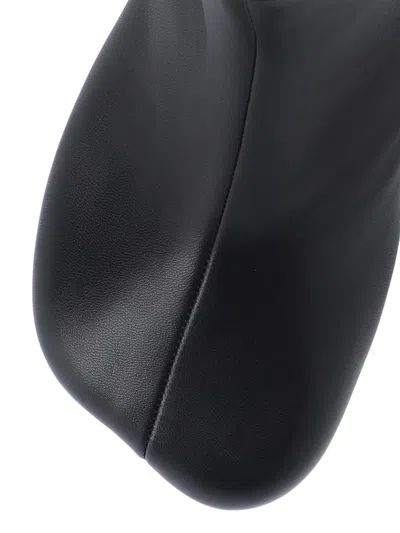 Mm6 Maison Margiela Mm6 By Maison Margiela Anatomical Black Nappa Leather Ankle Boots