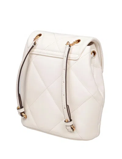 Tory Burch Kira Diamond Leather Mini Backpack White