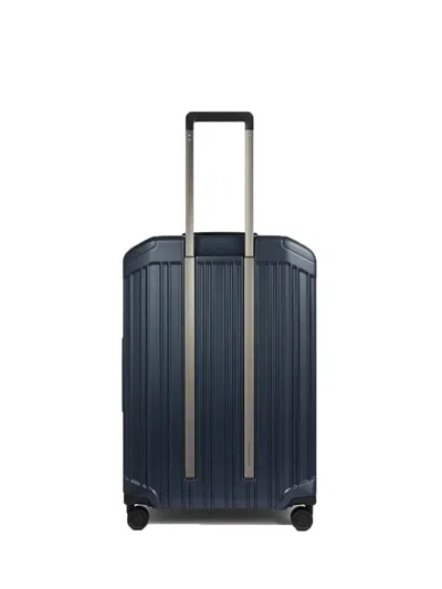 Piquadro Expandable Hard-shell Trolley With Ribbed Design