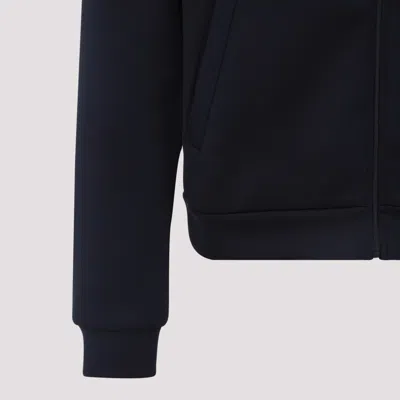 Prada Tech Fabric Sweatshirt With Raglan Sleeves In Blue