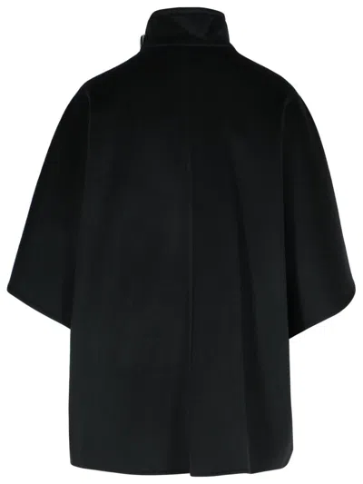 Max Mara Hand-sewn Derrik Cashmere Cape In Black