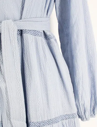 Mc2 Saint Barth Striped Tiered Maxi Dress With Wide Neckline