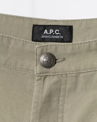 Apc A.p.c. High-rise Wide-leg Jeans With 70s Style Cut In Green