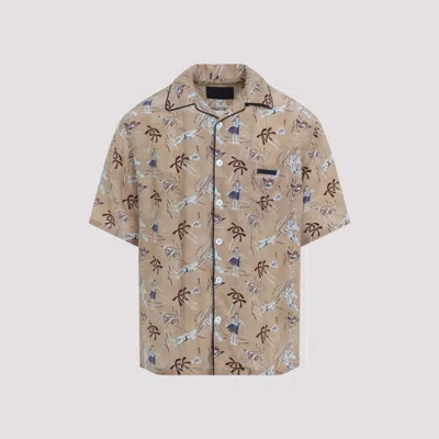 Prada Viscose And Silk Shirt In Neutral