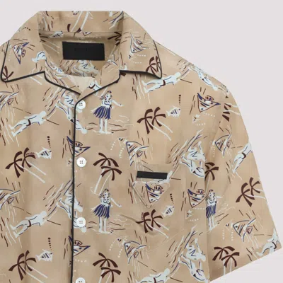 Prada Viscose And Silk Shirt In Neutral