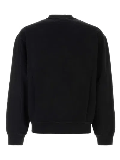Dsquared2 Cotton Sweatshirt With Ribbed Cuffs And Hem In Black