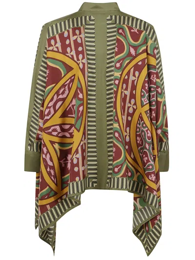 La Doublej La Double J Intricate Patterned White Silk Shirt