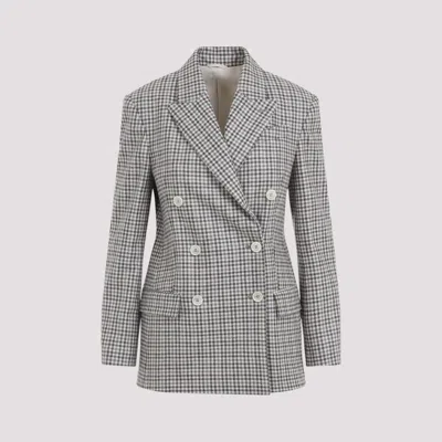 Brunello Cucinelli Double-breasted Virgin Wool Jacket With Check Pattern
