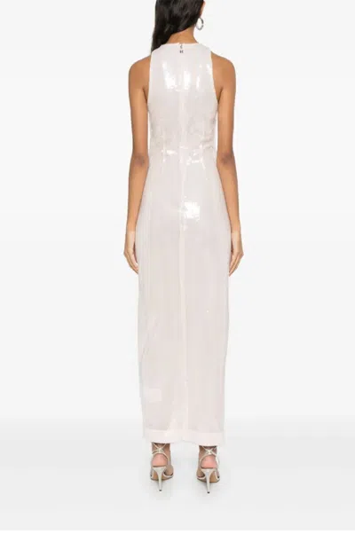 Rotate Birger Christensen Rotate Fitted Sequin-embellished Dress In Pink