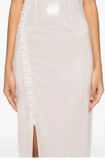 Rotate Birger Christensen Rotate Fitted Sequin-embellished Dress In Pink