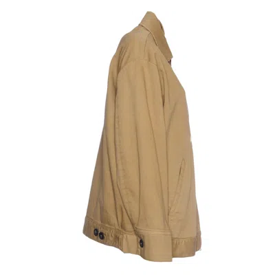 N°21 Cotton Blend Relaxed-fit Jacket With Classic Collar In Brown