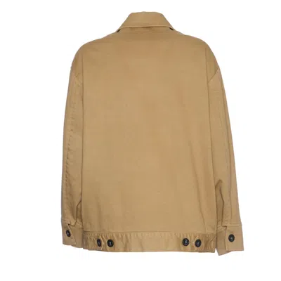 N°21 Cotton Blend Relaxed-fit Jacket With Classic Collar In Brown